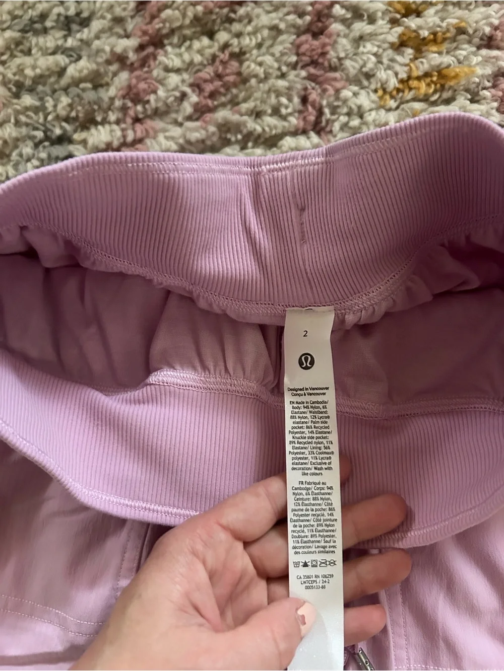 Lululemon Dance Studio High-Rise shorts lavender